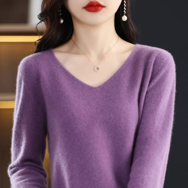 Cashmere sweater women's sweater in autumn and winter - Image 5