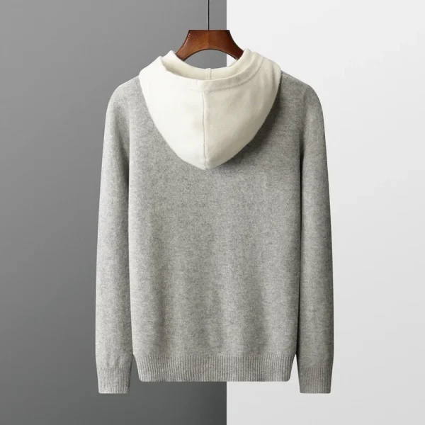 wool cashmere sweater hooded coat in autumn and winter - Image 2