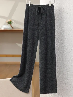 Wool new knitted trousers for autumn and winter Casual women’s