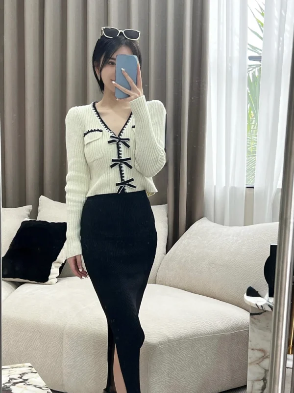 Clothing V-neck Korean Style Fashion Slim Blouse Woman - Image 2