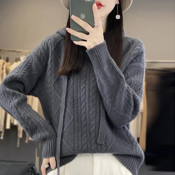 wool pullover Fall/winter new cashmere sweater women's - Image 5