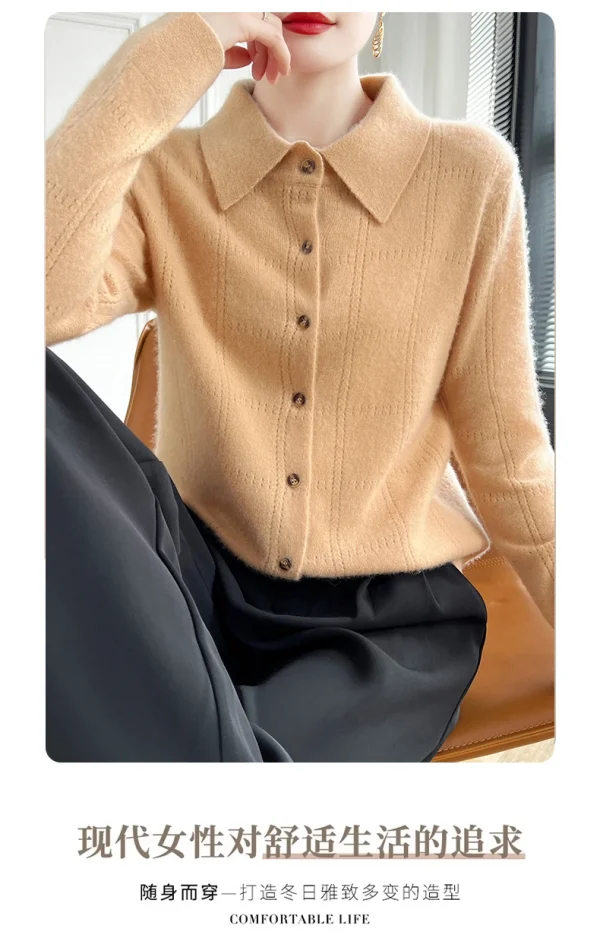 women's sweaters in autumn and winter merino wool - Image 7