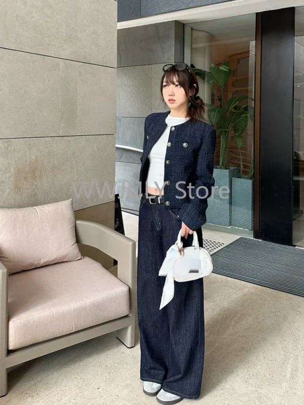 Woman Korean Fashion Retro Long Sleeve Jacket High Street Casual Outwear - Image 3