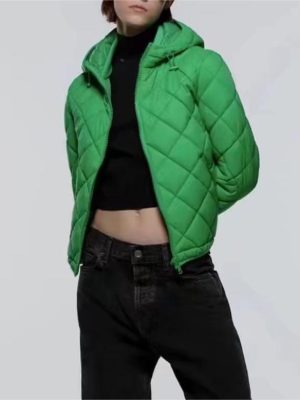 Hooded Quilted Cotton Jacket