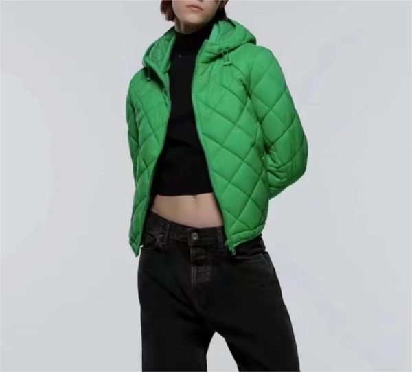 Hooded Quilted Cotton Jacket