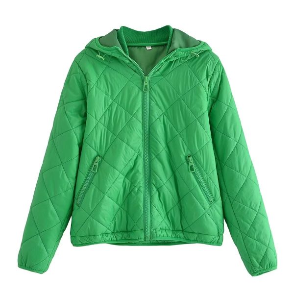 Hooded Quilted Cotton Jacket - Image 2