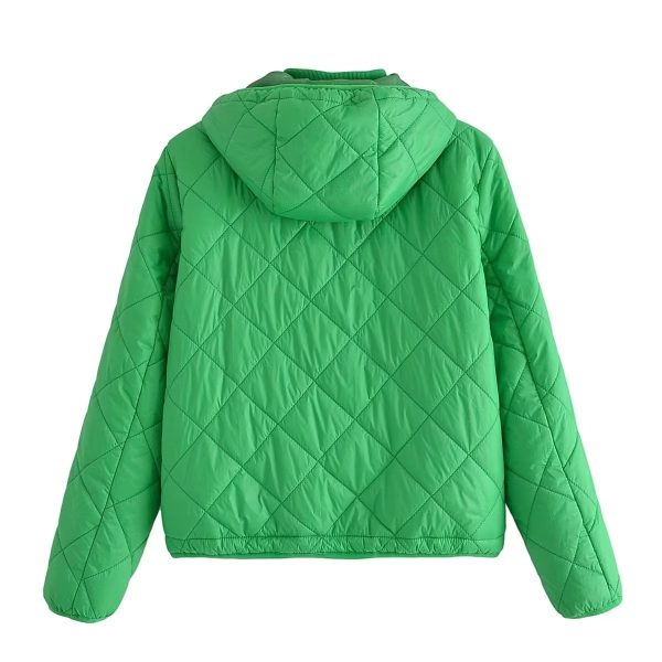 Hooded Quilted Cotton Jacket - Image 3