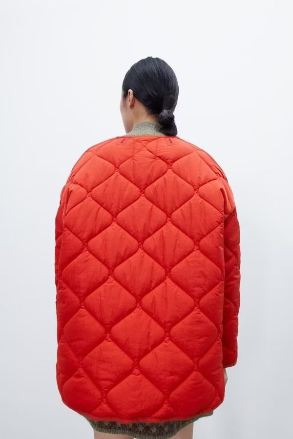 Retro Slimming Cotton Padded Jacket - Image 2