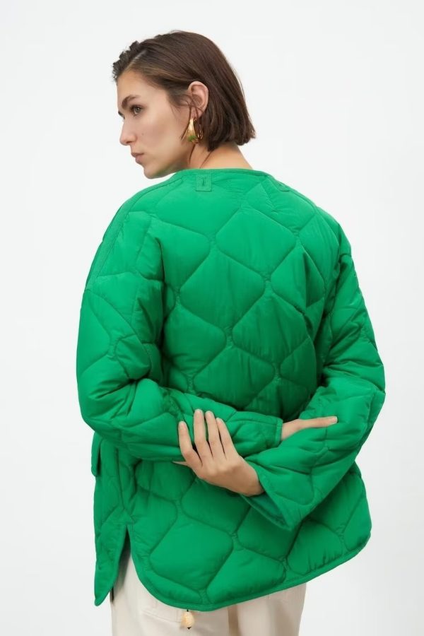 Retro Slimming Cotton Padded Jacket - Image 4