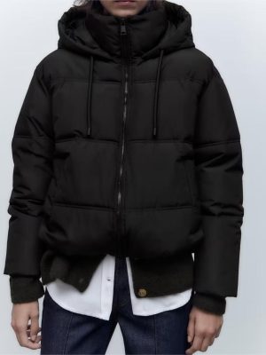 Hooded Short Down Cotton Jacket