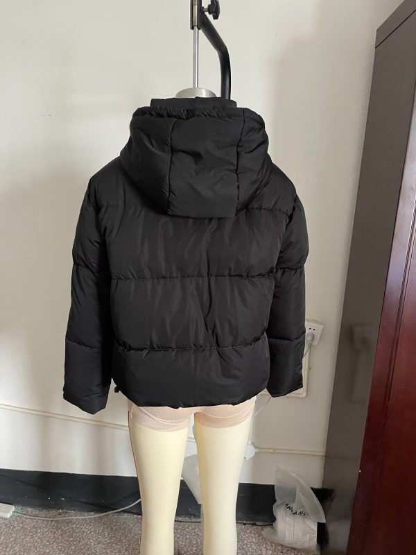 Hooded Short Down Cotton Jacket - Image 3