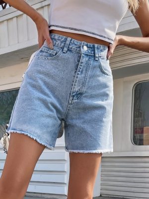 Women’s High Waist Loose Denim Shorts