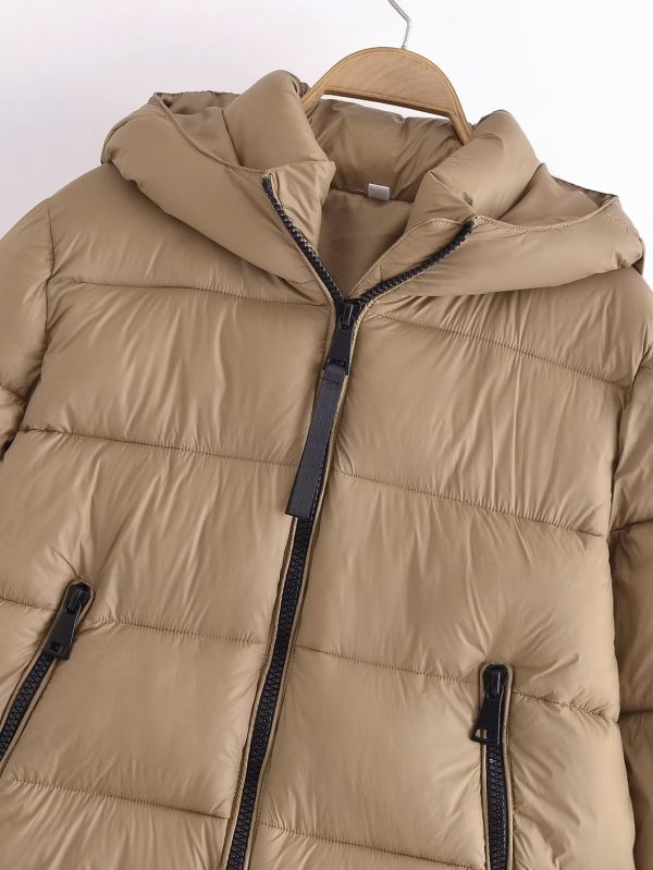 Winter Hooded Zipped Cotton Jacket - Image 4