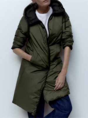 Women’s Retro Hooded Cotton Coat