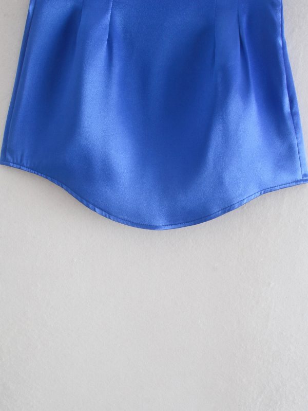 Silk Satin Mini Skirt - Image 4