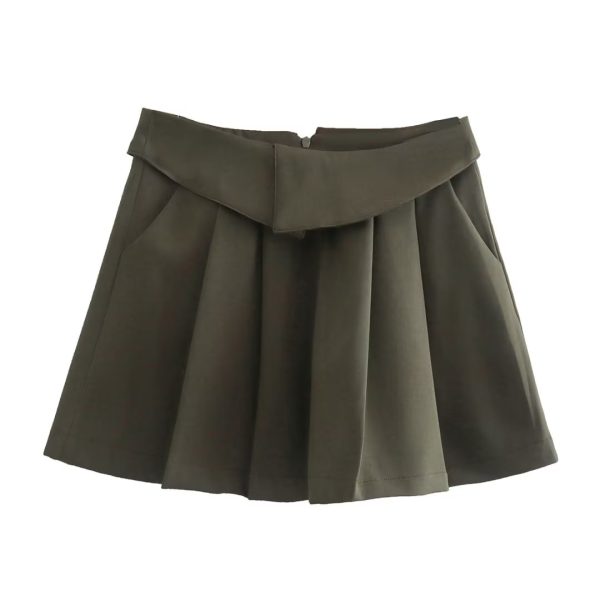 Four-Color Wide Pleated Skirt - Image 2