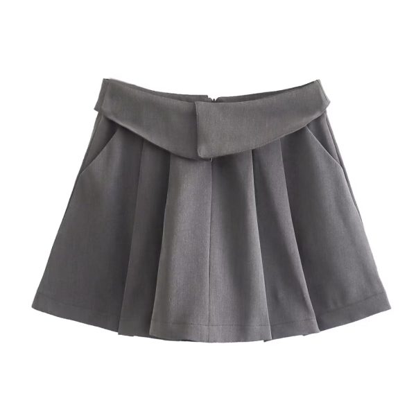 Four-Color Wide Pleated Skirt - Image 3