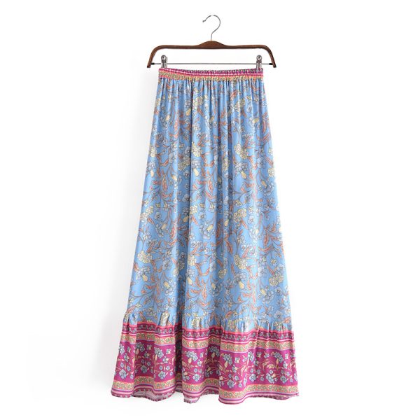 Bohemian Printed Rayon Skirt - Image 2