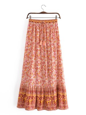 Bohemian Tassel Big Hem Skirt