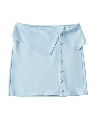 Office Flanged Waist A-Line Skirt