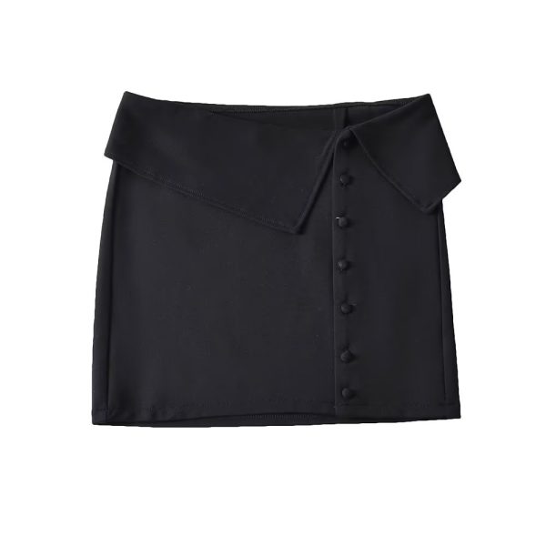 Office Flanged Waist A-Line Skirt - Image 2