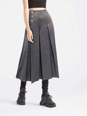 High-End Fashion Midi Skirt