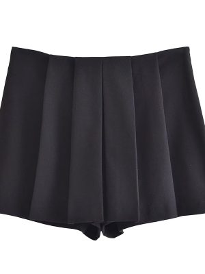 Women’s Black Wide-Leg Pantskirt