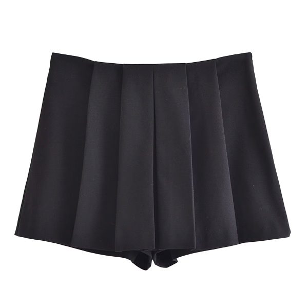 Women's Black Wide-Leg Pantskirt