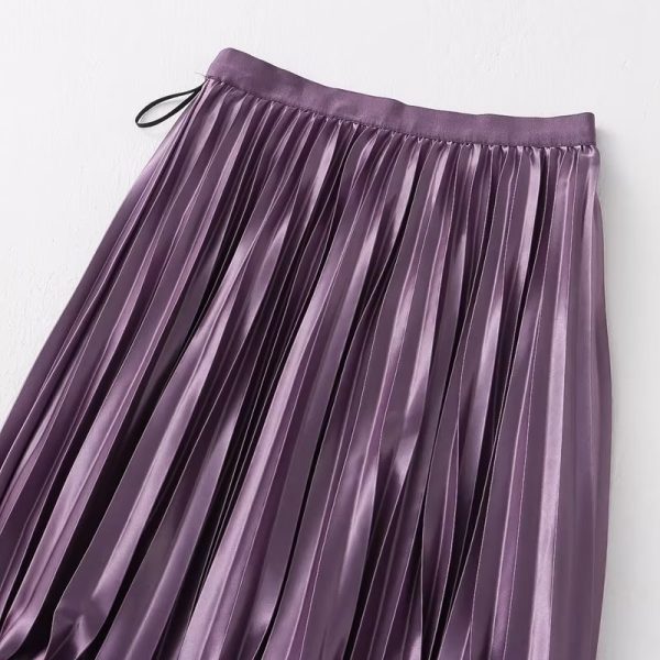 Reversible Elegant Pleated Summer Skirt - Image 4