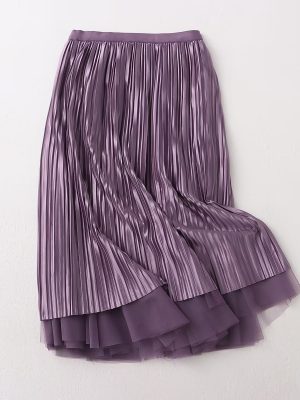 Retro Solid Color Long Skirt