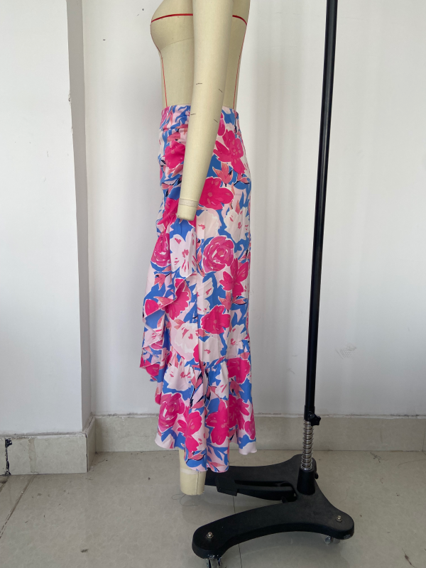 Floral A-Line Midi Skirt - Image 3