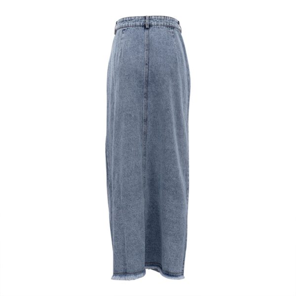 Vintage High Waist Denim Skirt - Image 2