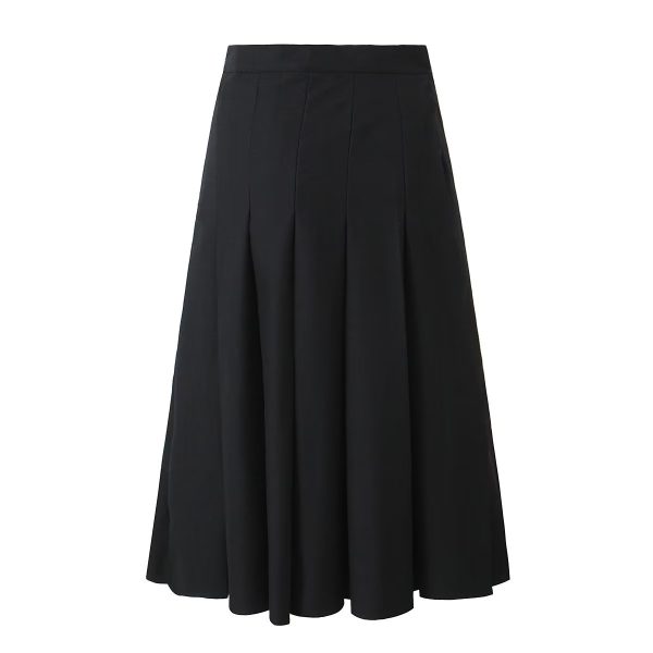 High-Waist Pleated A-Line Long Skirt - Image 3