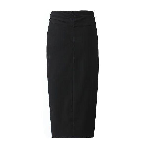 High-Waist Knot Split Sheath Skirt - Image 2