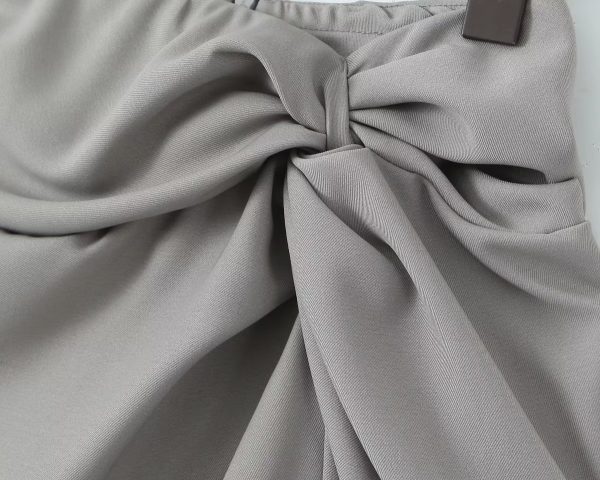 High-Waist Knot Split Sheath Skirt - Image 3