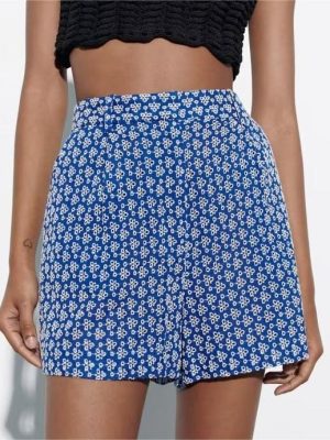 Women’s Embroidered High Waist Shorts