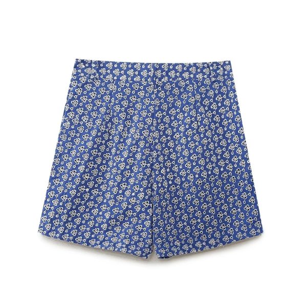 Women's Embroidered High Waist Shorts - Image 3