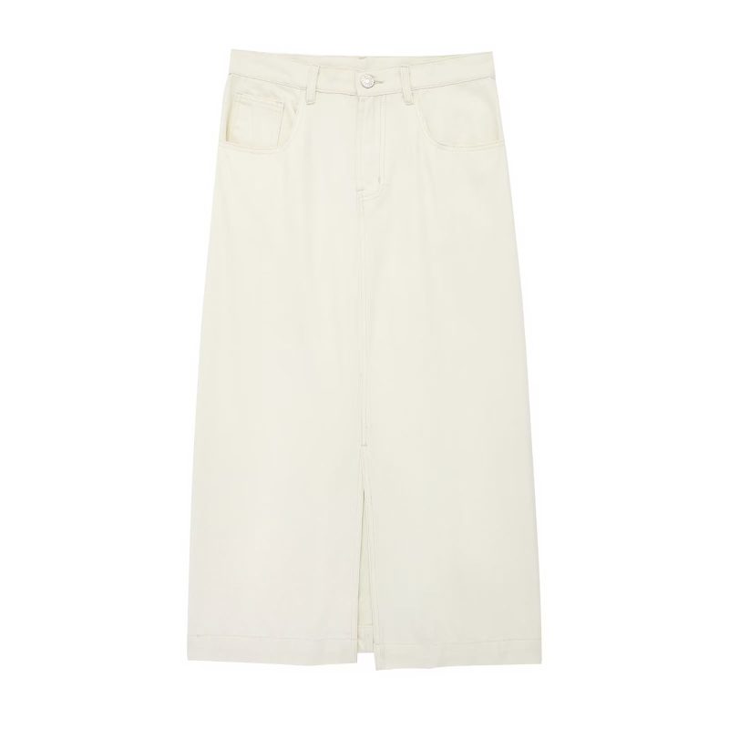 Spring Slimming A-Line Denim Skirt - Image 2