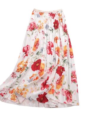 Floral Swing Midi Skirt