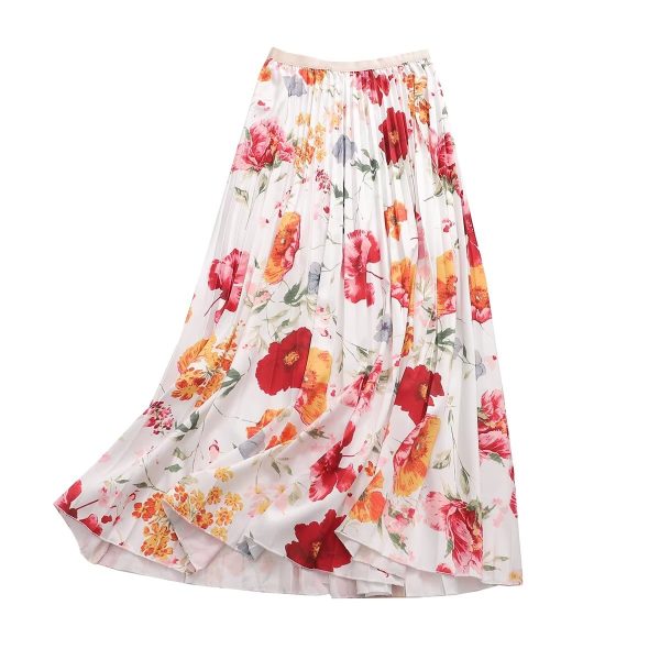 Floral Swing Midi Skirt