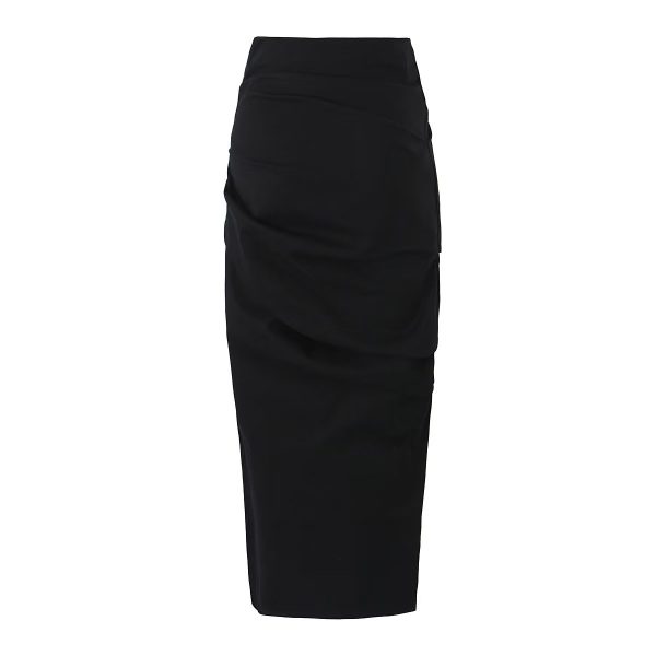 Red Pleated Sheath Work Skirt - Image 2