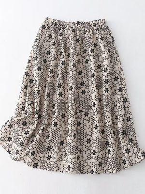 Women’s Floral Embossed Midi Skirt