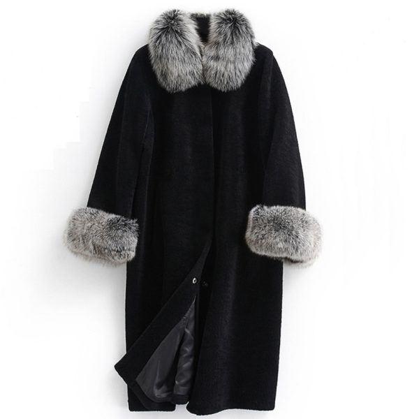 Women's Plus Size Long Mink Coat