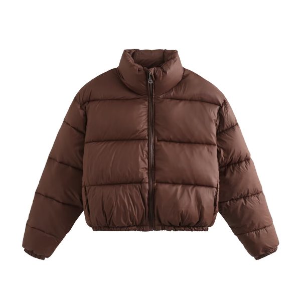 Thickened Stand Collar Puffer Jacket - Image 3