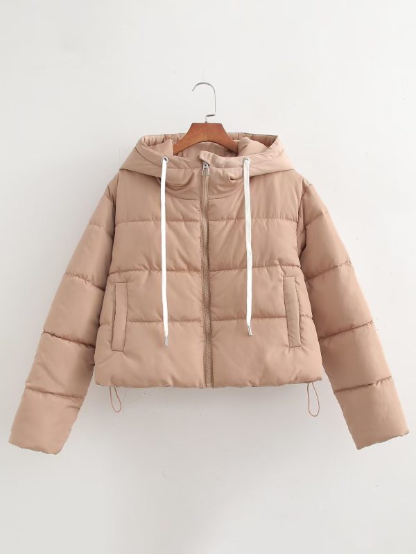 Loose Short Hooded Puffer Jacket - Image 3