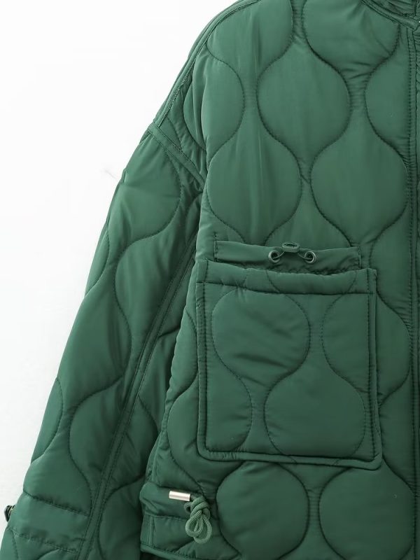 Cozy Autumn Quilted Hooded Jacket - Image 3