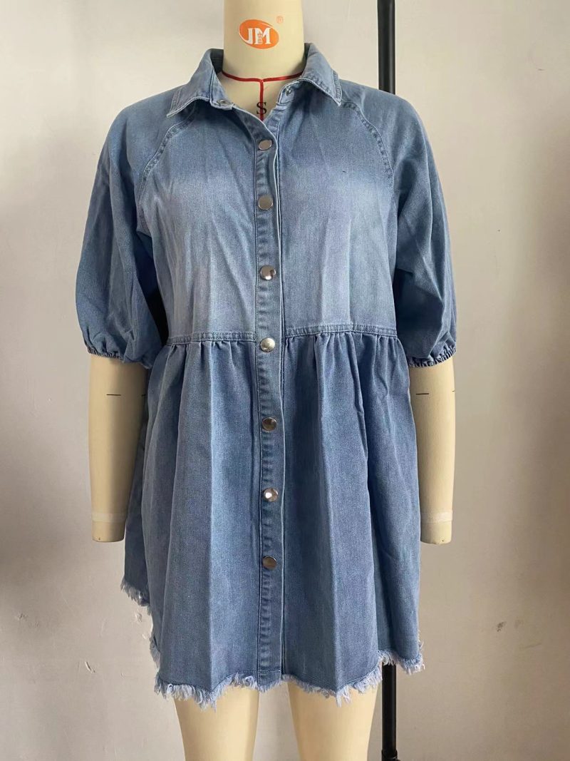 Urban Casual Denim Dress - Image 4