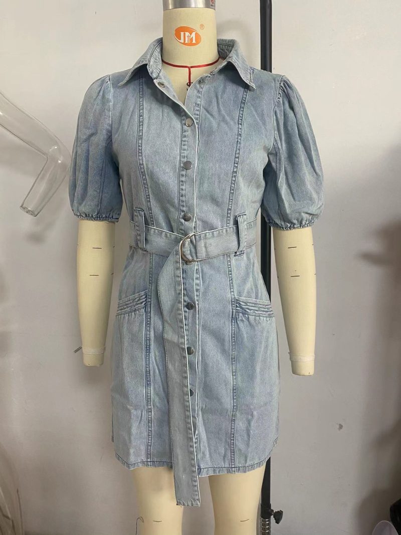 Sexy Casual Denim Dress - Image 4
