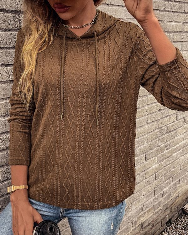 Women's Solid Hooded Pullover