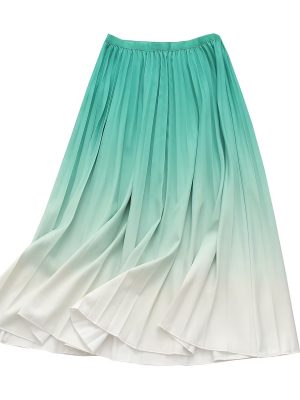 Women’s Gradient Pleated Midi Skirt